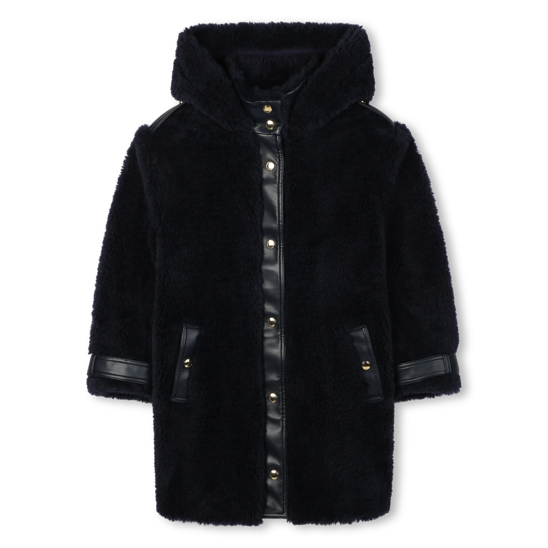 Hooded coat in sheepskin fleece CHLOE 
                        GIRL
