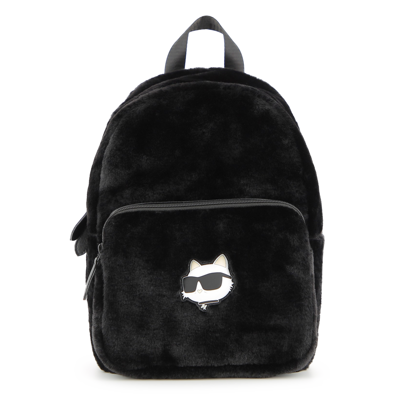 Small backpack made of fluffy fleece KARL LAGERFELD KIDS 
                        GIRL