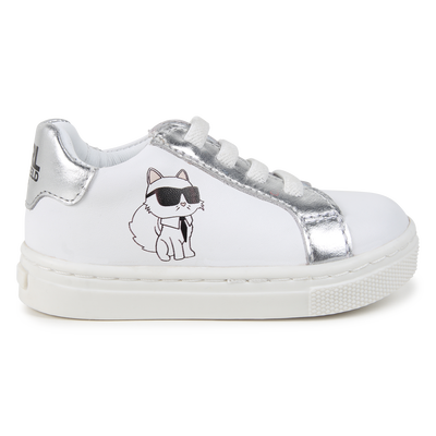 Low-top leather trainers KARL LAGERFELD KIDS UNISEX