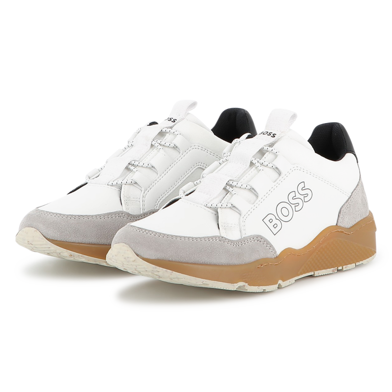 Faux and canvas sneakers BOSS 
                        BOY