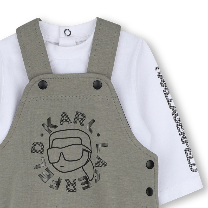 Dungaree and t-shirt set KARL LAGERFELD KIDS 
                        BOY