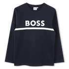 Long sleeve t-shirt, NAVY, hi-res