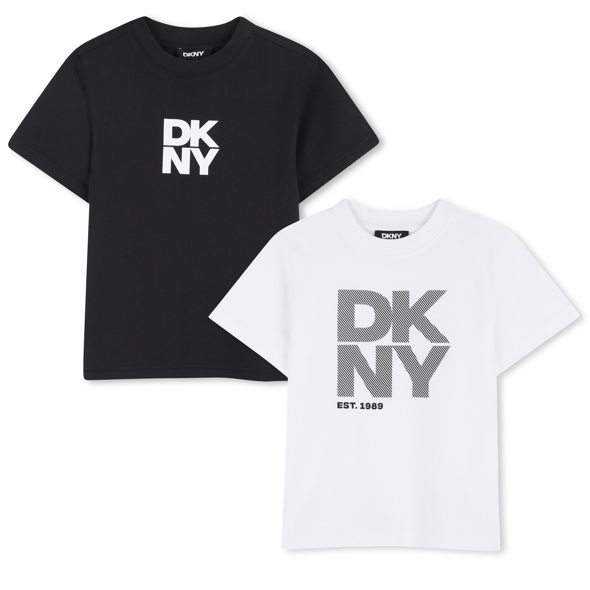 Dkny - Set Of 2 T-shirts - Black  White - Boy - 12 Years