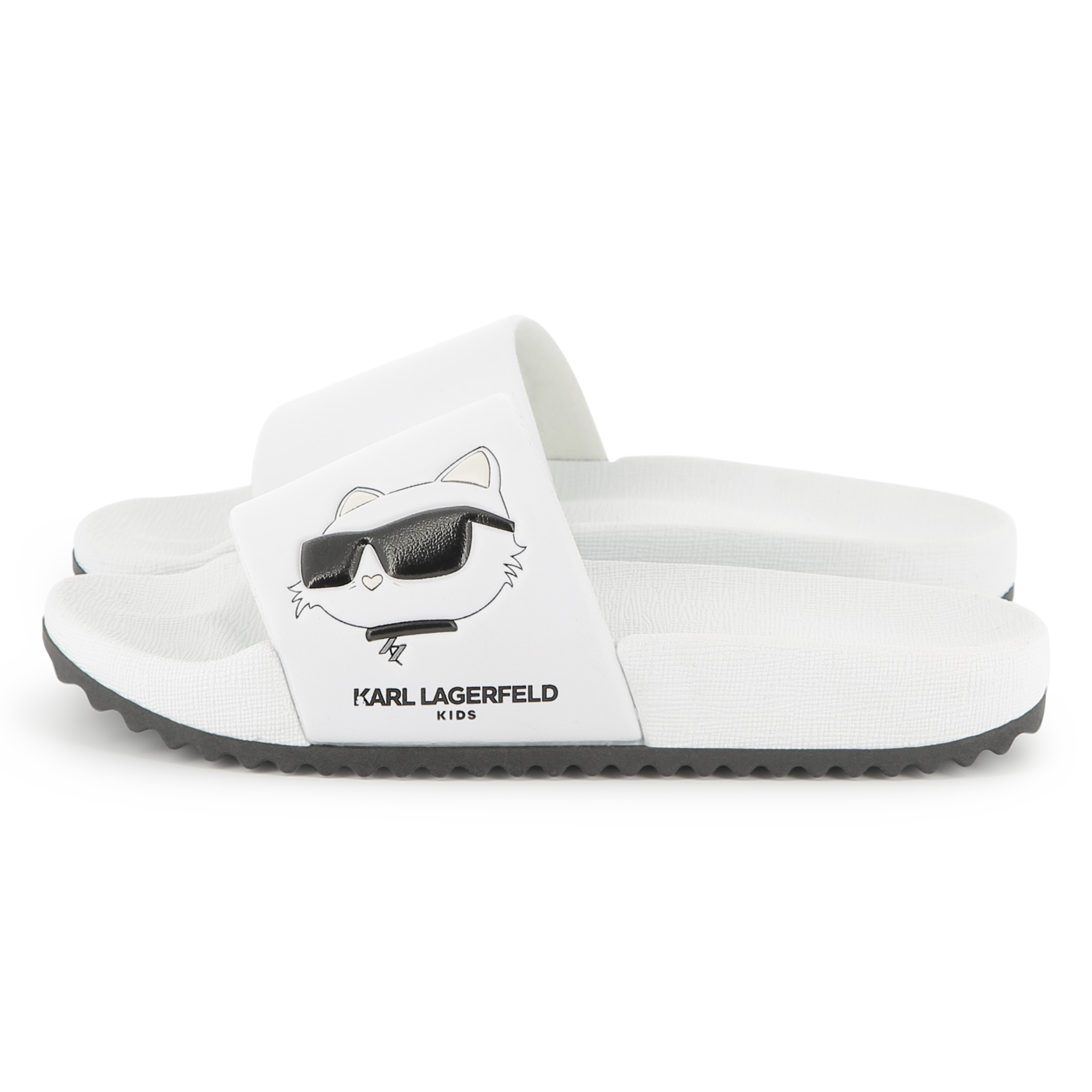 KARL LAGERFELD KIDS Sliders with raised print for GIRL Kids around